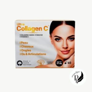 GHN Ultra Collagène + Vitamine C – مكمل للبشرة والمفاصل – 60 كبسولة بدون غلوتين