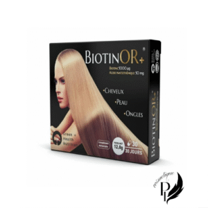 BiotinOr+ – بيوتين 5000mcg لتقوية الشعر، البشرة والأظافر (30 كبسولة)